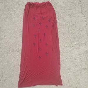 In Luv Maxi Skirt W/Split sz Large